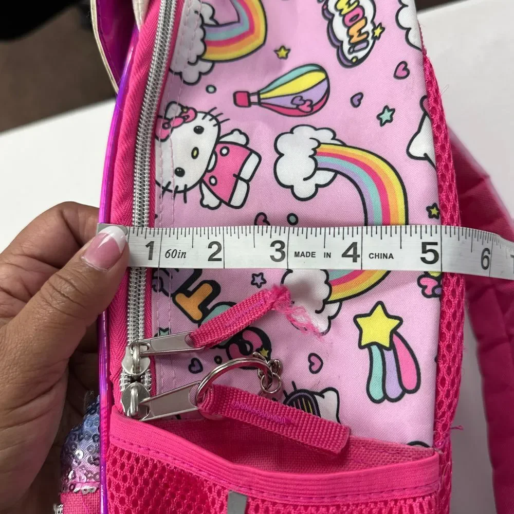 Hello Kitty Rainbow‎ Sequin Backpack Holographic Iridescent School Bag